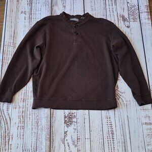 Daniel Cremieux Brown Button-Up Shirt Large Men